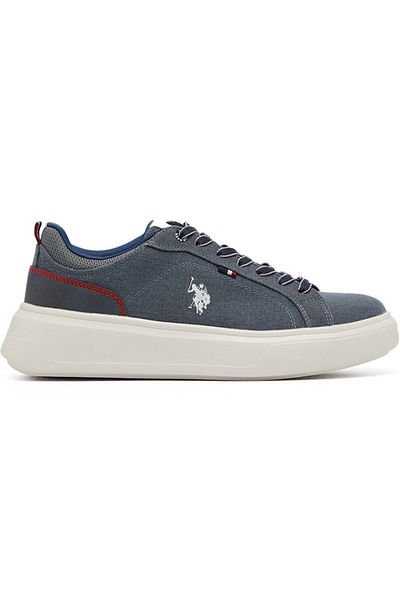 U.S. Polo Assn. Men's Blue Low-Top Sneakers - Lightweight & Trendy Design for Everyday Wear