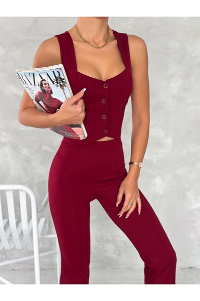 Cistern İstanbul Women's Jacquard Vest Suit