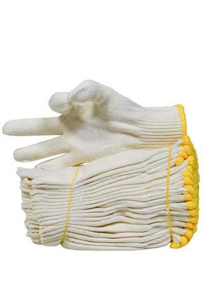 Force Force Cotton Multi-Purpose Gloves Set White One Size 12 Pieces