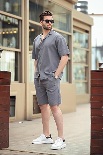 Madmext Smoked Basic Men's Shorts Set 6729