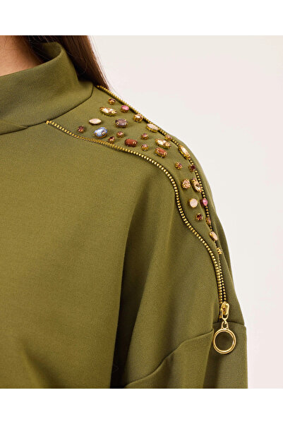 SCL Туніка з високим коміром і каменем