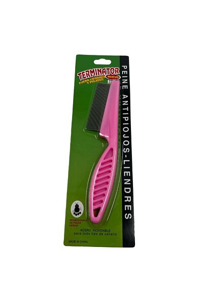 Ans Flea Comb – Stainless Steel Lint Remover Comb for Cats and Dogs Pink
