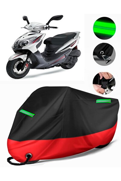 MotoEN Sym Vs 150 Compatible Premium Motorcycle Tarpaulin (Lock Compatible) B...