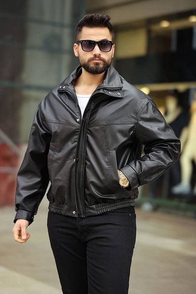 S&M CLOTHİNG Men's Old Money Premium Vintage Oversized Leather Jacket