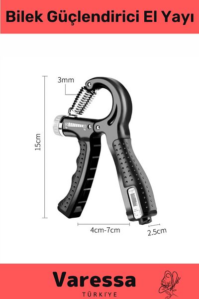 VARESSA Seria specială Contor de mână Arc pentru întărirea mușchilor încheieturii mâinii Arc de mână reglabil 5-60 kg Întăritor pentru încheietura mâinii