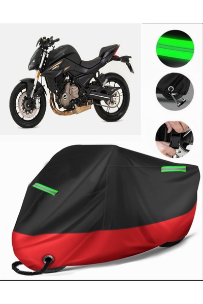 MotoEN Qj Srk700 Compatible Premium Motorcycle Tarpaulin (Lock Compatible) Bl...
