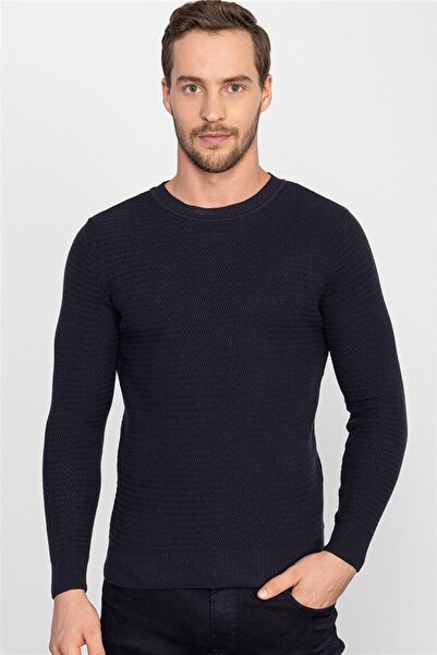 Tudors Pulover Dobby slim fit pentru bărbați