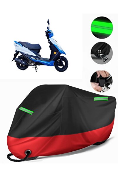 MotoEN غطاء دراجة نارية ممتاز متوافق مع Apachi Alfa 50 (متوافق مع القفل) أسود...
