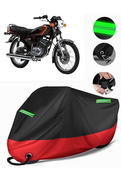 MotoEN غطاء دراجة نارية ممتاز متوافق مع Yamaha RX 115 (متوافق مع القفل) أسود-...