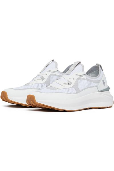 U.S. Polo Assn. Women's White Low-Top Sneakers - High-Quality Sole for Everyday Look