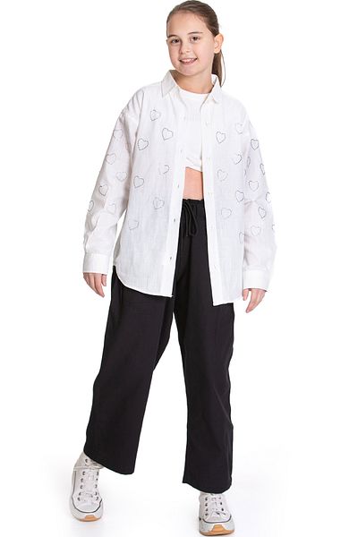 Pi Pengai Girl's 2-Piece Top and Bottom Set (Pants+Shirt) P1095