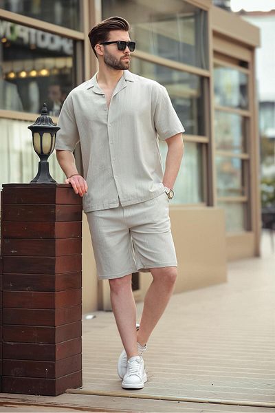 Madmext Σετ ανδρικό σορτς Mint Green Basic 6729