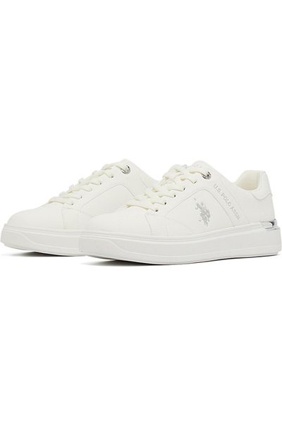 U.S. Polo Assn. Women's White Low-Top Sneakers - Designed for Style, Comfort & Versatile Look