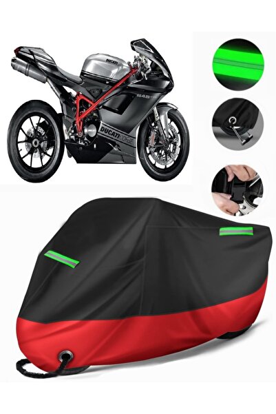 MotoEN غطاء دراجة نارية ممتاز متوافق مع Ducati 848 Evo (متوافق مع القفل) أسود...