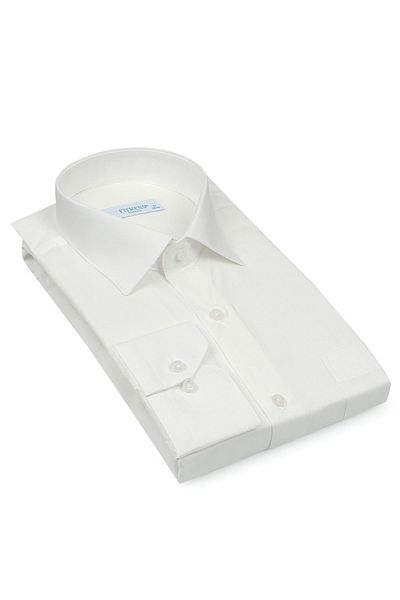 Fitmens Classic Long Sleeve Terry Cotton Gift Boxed Men's Shirt Fs- 001367   - Ecru