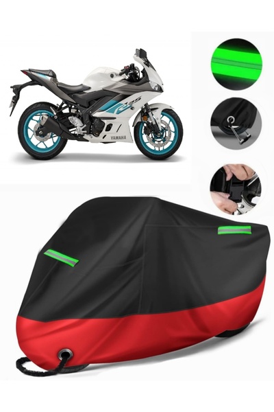 MotoEN غطاء دراجة نارية متوافق مع Yamaha YZF R25 ABS Premium (متوافق مع القفل...