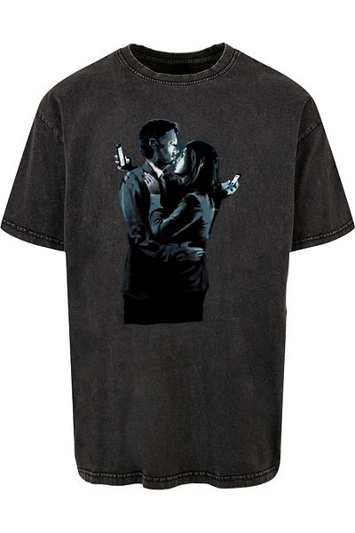 Merchcode Brandalised - Acid Washed Oversize-T-Shirt für Telefonliebhaber