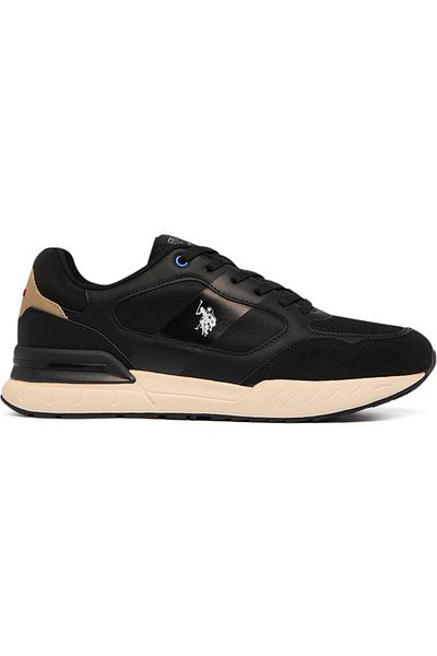 U.S. Polo Assn. Men's Black Low-Top Sneakers - Lightweight Lace-Up Design