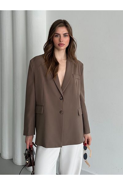 Laluvia Braune Washington Blazerjacke – 7318