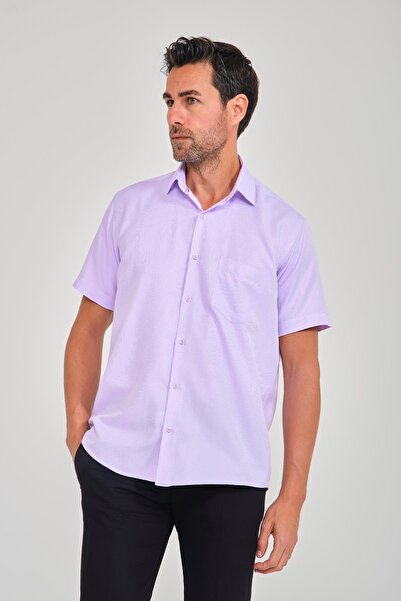 Fitmens قميص رجالي كلاسيكي بأكمام قصيرة من أكسفورد مع علبة هدايا FS-001200 - ...