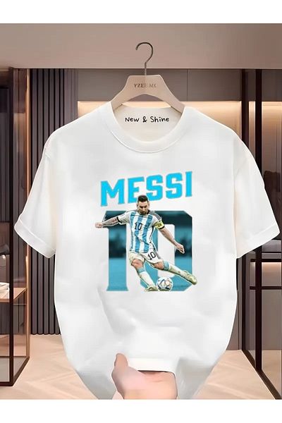 New Shine 1 μπλουζάκι δώρο για αγορές 6 και άνω στο καλάθι - Μπλουζάκι με στάμπα Messi 10 με στάμπα