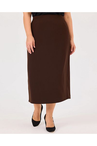 Gala-Xi Plus Size Slit Detailed Skirt