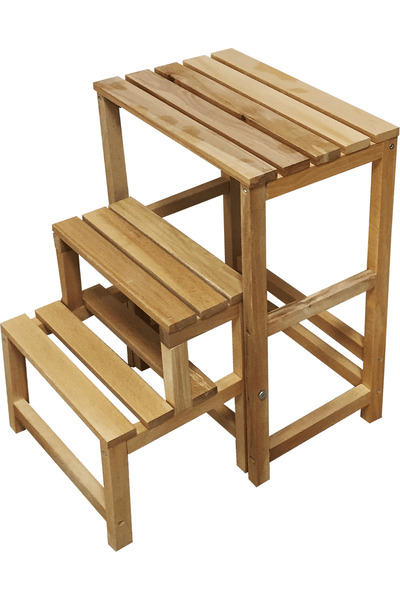 Genel Markalar Çift Ahşap Basamaklı Tabure Merdiven