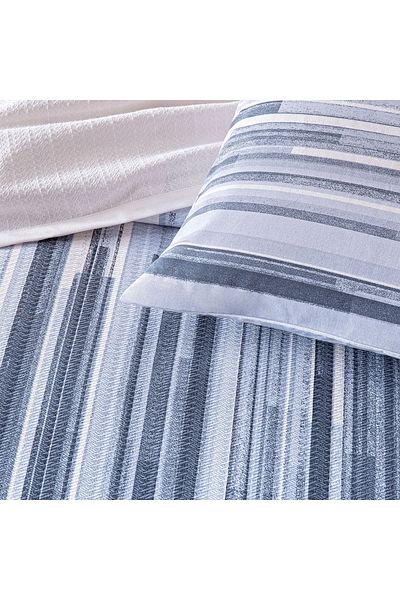 Taç Grid Blue Young Fashion Double Personality Cotton Pike Set