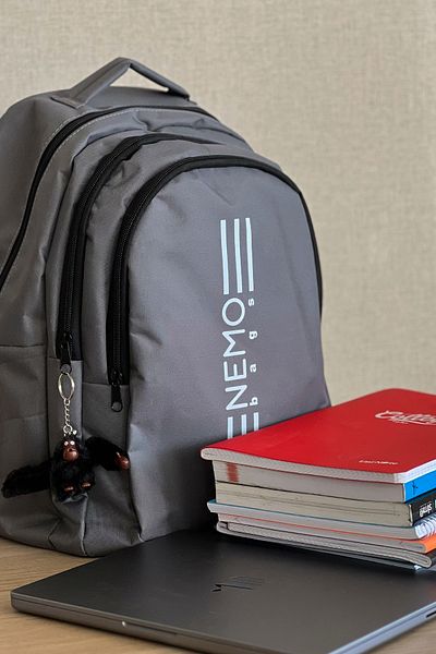 FCSTORE Τσάντα Laptop Unisex Gris Μεγάλου μεγέθους 24 Lt 45x30 cm για Ταξίδι