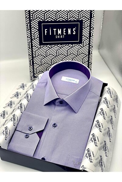 Fitmens قميص رجالي كلاسيكي بأكمام طويلة من فيلافيل بيتيرايلي سويفت مع علبة هد...