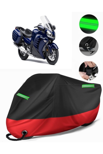 MotoEN غطاء دراجة نارية ممتاز متوافق مع Kawasaki GTR 1400 (متوافق مع القفل) أ...