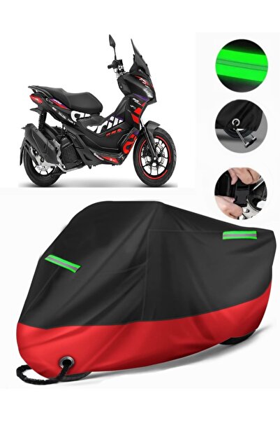 MotoEN غطاء دراجة نارية متوافق مع Aprilia SR GT 200 Premium (متوافق مع القفل)...