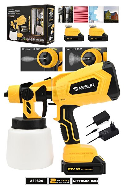 ASSUR 21v Çift Akülü 300 Mm Vernik Sprey Boya Püskürtme Makinesi