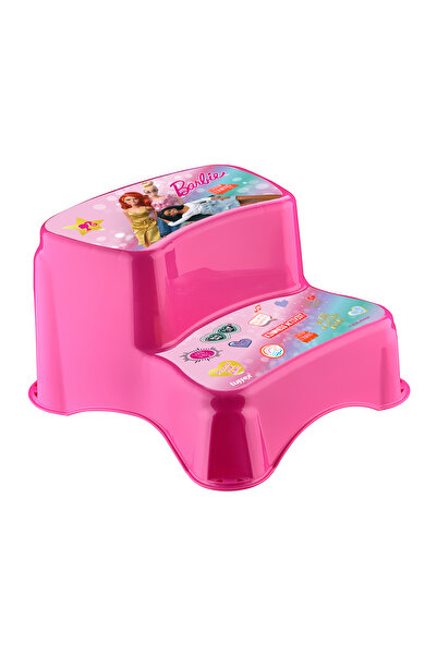 Barbie Lisanslı Çift Basamaklı Kaydırmaz Çocuk Taburesi