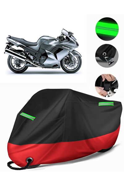 MotoEN غطاء دراجة نارية ممتاز متوافق مع Kawasaki ZZR 1400 ABS (متوافق مع القف...