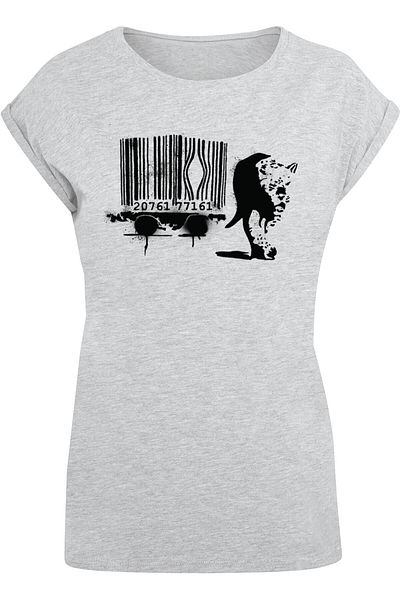 Merchcode Damen Brandalised - Barcode Leopard Circle T-Shirt