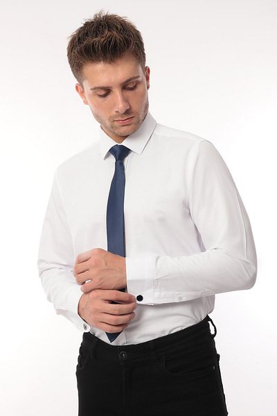 Fitmens Satin Shirt Cufflinks Set - Plain Tie Gift Box Fs- 003021   - Be