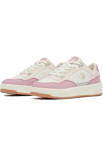 U.S. Polo Assn. Women's Beige Low-Top Sneakers - High-Quality Sole for Everyday Look