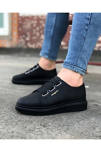 TRENDYSHOES Wg026 Charcoal Thick Sole Casual Men's Shoes