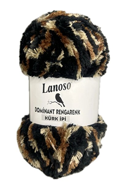 Lanoso dominant renkli kürk ip  1005