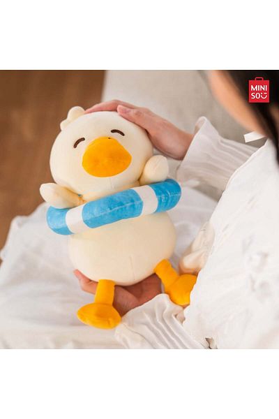 Miniso Diving Duck Series Stuffed Duck with Swim Ring - 24cm