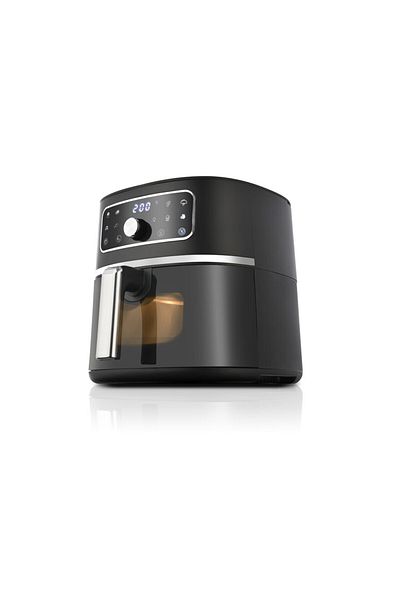 ALSAIF Electric Air Healthey Fryer With Digital To Fry, Bake, Grill, Roast Or Reheat, Size 6l, 1750w Black