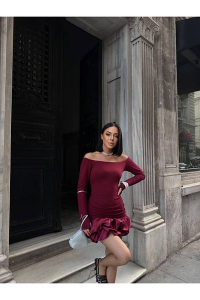 JANSO GROUP -FIRFIR DETALIAT - ROCHIE MINI TĂBĂ TRICOTATĂ