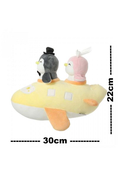 Miniso Travel Series 2 Penguins Riding a Plane Stuffed Plush Toy 30CM*17CM*22CM