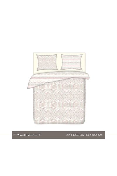 INREST طقم غطاء لحاف كاليستا (بدون حشو) قطن 100% مقاس كينج 230×250 سم - 3 قطع