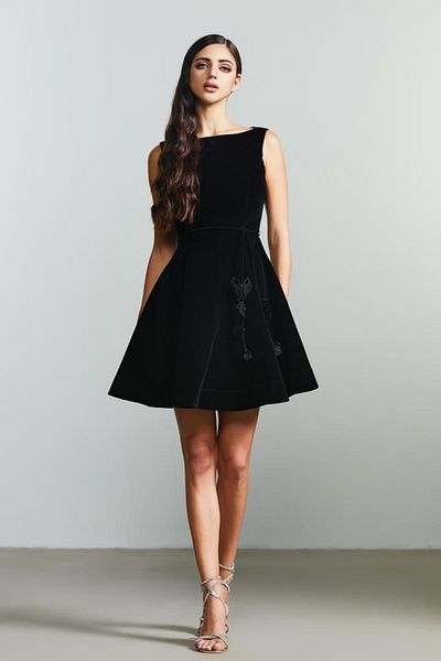 femi9 A-line Velvet Dress