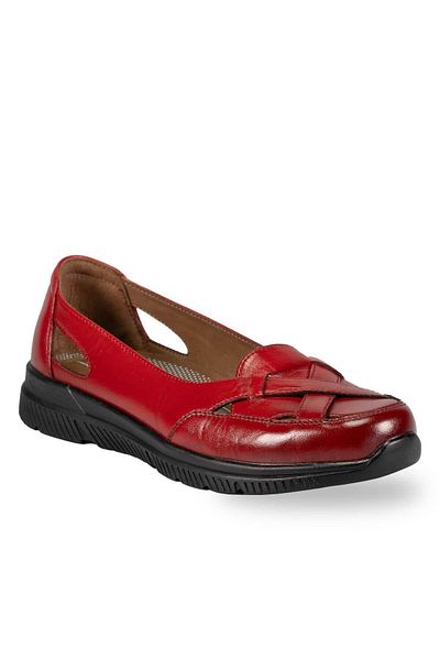 Forelli Women's Red Leather Shoes - Anya-G