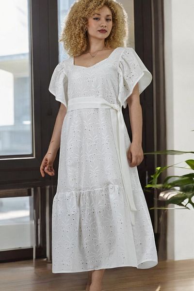 yagmurberen ROCHIE BRODE CU MANECĂ SCURTĂ, CU MODUL OCHI DE PĂSĂRĂ