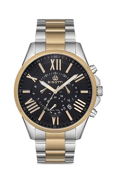 Bigotti Dual Time All Functions, 5 Atm Water Resistant Metallic Rezina Mixed Time Line Mobile Phone