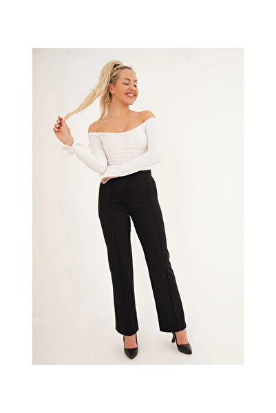 Cotton Mood 23254221 Camisole Madonna with Collar and Slit at the Ankle, Long. Sleeve Blouse White